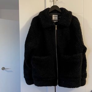 garage black sherpa jacket